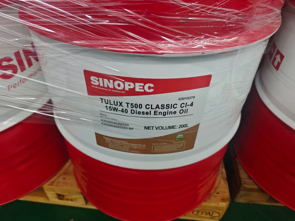 Sinopec Tulux T500 Classic CI-4/CH-4 15W-40 Diesel Engine Oil 200L