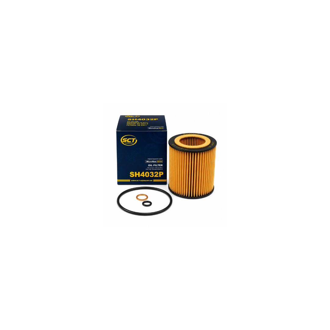 Oil Filter for BMW 3 Series, 5 Series, X3 & X5 (N52/N20/N55 Engines) - OEM 11427566327 - SCT SH 4032 P Oil